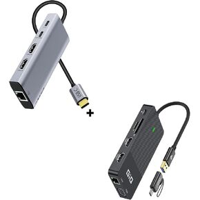 محطة إرساء USB، محور USB C USB 3.0 إلى محول HDMI مزدوج، محطة إرساء كمبيوتر محمول USB C ثلاثية العرض in Kuwait