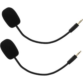 2pcs Gaming Headset Microphone Boom Replacement Detachable Wired Black in Saudi Arabia