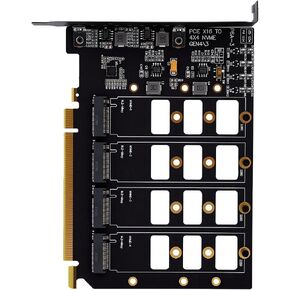 PCIe to M.2 NVMe Adapter Card, Support 4X NVMe SSDs in Saudi Arabia