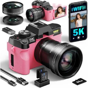 G-Anica 5K 64MP Digital Cameras for Photography with Dual-Lens WiFi in Saudi Arabia