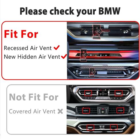 BMW Aluminum Alloy Magnetic Cell Phone Holder for 2025-2026 X3 2/3/4 Series, 2024-2026 X5 X6 i5 5 Series, 2023-2026 X7 XM i7 7 Series, 360°Rotation OEM Fit No Damage Car Accessories in Kuwait
