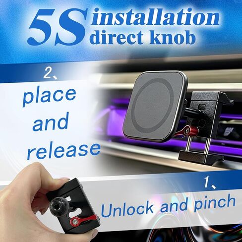 BMW Aluminum Alloy Magnetic Cell Phone Holder for 2025-2026 X3 2/3/4 Series, 2024-2026 X5 X6 i5 5 Series, 2023-2026 X7 XM i7 7 Series, 360°Rotation OEM Fit No Damage Car Accessories in Kuwait