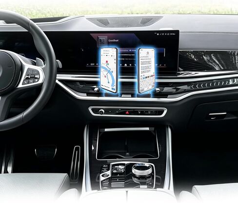 BMW Aluminum Alloy Magnetic Cell Phone Holder for 2025-2026 X3 2/3/4 Series, 2024-2026 X5 X6 i5 5 Series, 2023-2026 X7 XM i7 7 Series, 360°Rotation OEM Fit No Damage Car Accessories in Kuwait