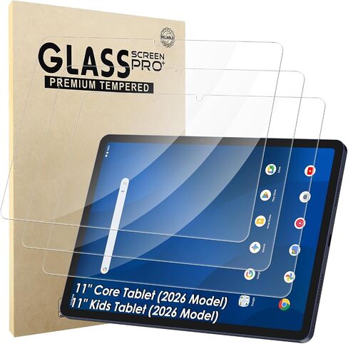 3 Pack Screen Protector Compatible with Onn 11" Core Tablet (2026 Model) / Onn 11" Kids Tablet (2026 Model), 9H Hardness Tempered Glass, HD Clear, Anti-Scratch in Saudi Arabia
