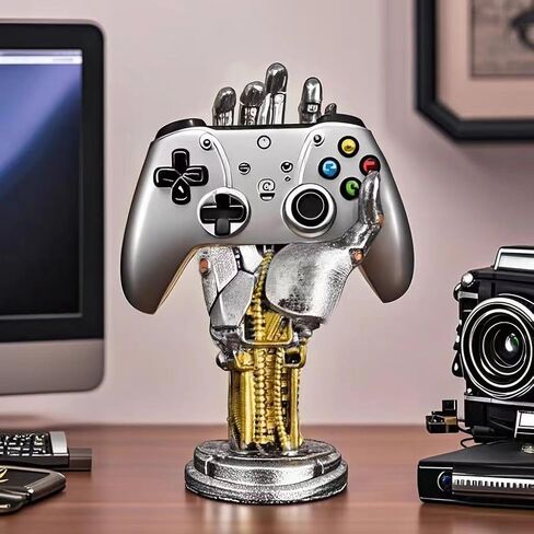 Game Controller Holder for PS5 PS4 Xbox Universal Headphone Stand & Controller Gamer Gifts Gaming Accessories for Desk Decorations Mechanical Hand Statue in Saudi Arabia