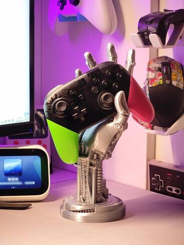 Game Controller Holder for PS5 PS4 Xbox Universal Headphone Stand & Controller Gamer Gifts Gaming Accessories for Desk Decorations Mechanical Hand Statue in Saudi Arabia