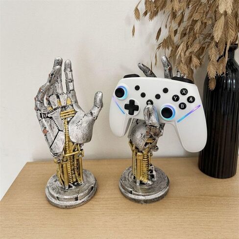 Game Controller Holder for PS5 PS4 Xbox Universal Headphone Stand & Controller Gamer Gifts Gaming Accessories for Desk Decorations Mechanical Hand Statue in Saudi Arabia