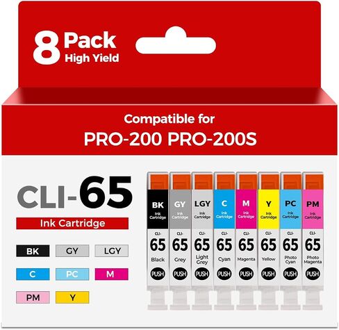 CLI-65 Ink Cartridges PRO-200 PRO-200S Ink Compatible for Canon CLI65 Ink in Kuwait