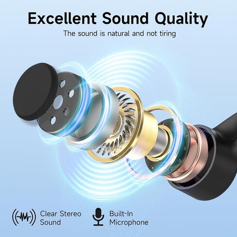 LOBKIN Bone Conduction Headphones Bluetooth 6.0 - Open Ear Headphones for Sports, IPX7 Waterproof Wireless Earphones, 25g Ultra-Light & Secure Fit, 10H Battery, for Running, Cycling, Workout in Kuwait