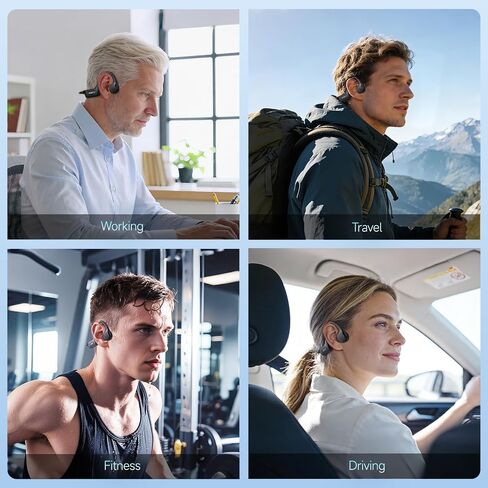 LOBKIN Bone Conduction Headphones Bluetooth 6.0 - Open Ear Headphones for Sports, IPX7 Waterproof Wireless Earphones, 25g Ultra-Light & Secure Fit, 10H Battery, for Running, Cycling, Workout in Kuwait