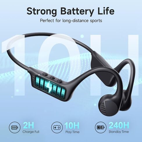 LOBKIN Bone Conduction Headphones Bluetooth 6.0 - Open Ear Headphones for Sports, IPX7 Waterproof Wireless Earphones, 25g Ultra-Light & Secure Fit, 10H Battery, for Running, Cycling, Workout in Kuwait