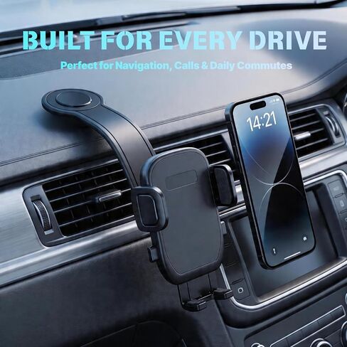 YUHENG Car Phone Holder for Dashboard, Adhesive Bendable Arm Phone Mount in Saudi Arabia