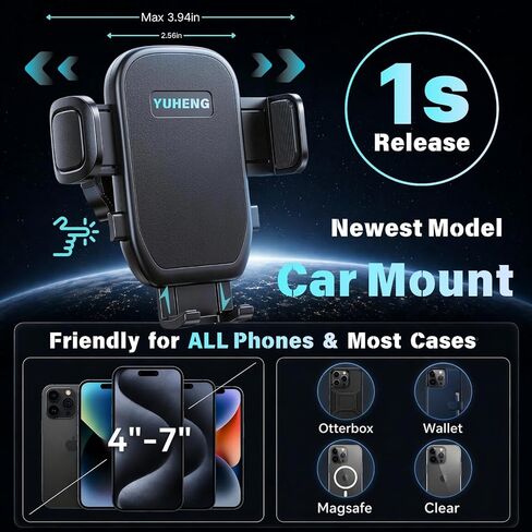 YUHENG Car Phone Holder for Dashboard, Adhesive Bendable Arm Phone Mount in Saudi Arabia