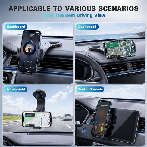YUHENG Car Phone Holder for Dashboard, Adhesive Bendable Arm Phone Mount in Saudi Arabia