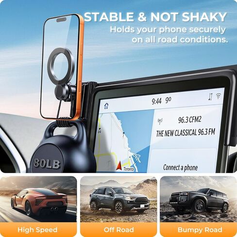 Car Phone Holder for GMC Terrain 2027 2026 2025 with 15-Inch Screen, 360° Rotation Magnetic Cell Phone Mount, Compatible with Magsafe, Does Not Affect Air Vent, Black in Kuwait