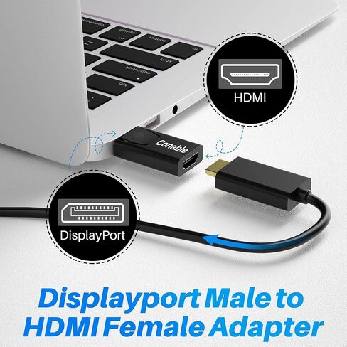 3 Pack 4K DisplayPort to HDMI Adapter, Uni Directional DP to HDMI Connector in Kuwait