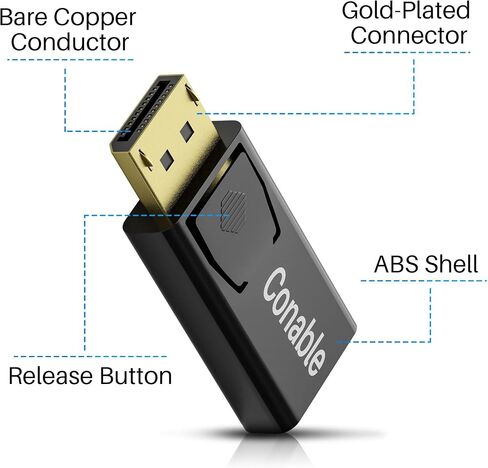 3 Pack 4K DisplayPort to HDMI Adapter, Uni Directional DP to HDMI Connector in Kuwait