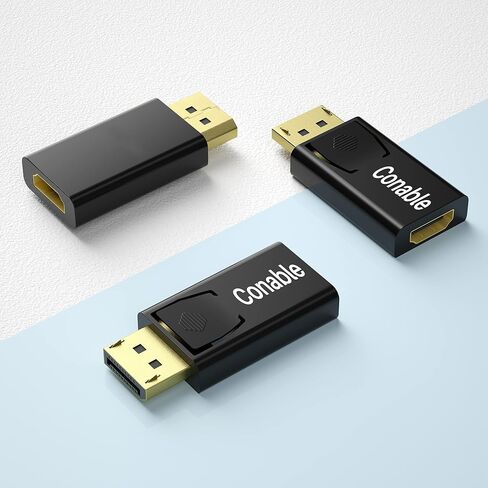 3 Pack 4K DisplayPort to HDMI Adapter, Uni Directional DP to HDMI Connector in Kuwait