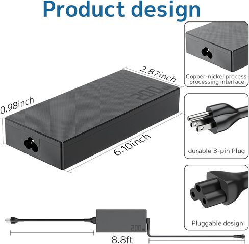 200W Charger Compatible with ASUS ROG TUF Gaming Laptop Power Adapter in Kuwait
