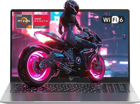 كمبيوتر محمول ACEMAGIC AMD، سلسلة AMD Ryzen 7 5000 (8C/16T)، رسومات Radeon RX Vega 8، شاشة FHD مقاس 16.1 بوصة، ذاكرة الوصول العشوائي 16 جيجابايت، 512 جيجابايت NVMe SSD كمبيوتر محمول مع لوحة مفاتيح رقمية، Type_C (وظيفة كاملة)، WiFi 6، بطارية 54 وات في السا in Kuwait