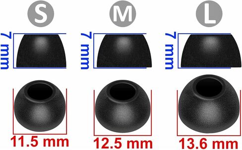 Foam Eartips Compatible with Soundcore Liberty 5 Pro, 6 Pairs S/M/L Sizes Soft Memory Foam Replacement Tips, Compatible with Soundcore Liberty 5 Pro 6 Pairs Black in Saudi Arabia