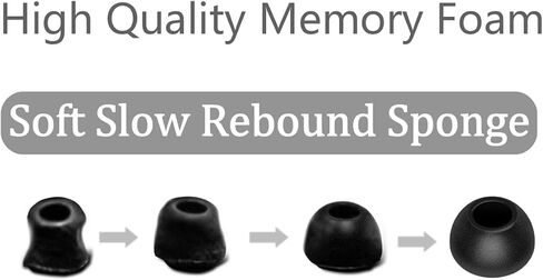 Foam Eartips Compatible with Soundcore Liberty 5 Pro, 6 Pairs S/M/L Sizes Soft Memory Foam Replacement Tips, Compatible with Soundcore Liberty 5 Pro 6 Pairs Black in Saudi Arabia