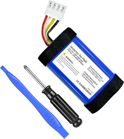 8500mAh Replacement Battery for Flip 6, 2026 Upgrade High Capacity Li-Polymer Battery Compatible with JBL Flip 6, Part No: GSP-1S2P-F6D in Kuwait