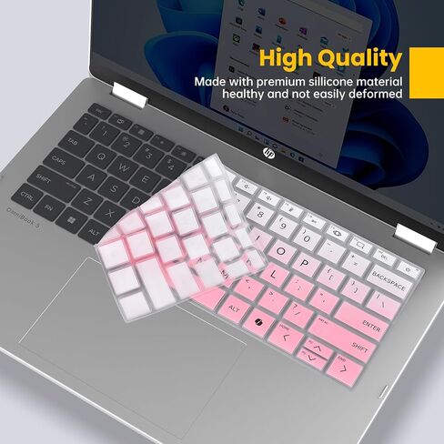 قطعتان من غطاء لوحة المفاتيح لجهاز الكمبيوتر المحمول 2026 2025 HP OmniBook Ultra Flip 2 في 1 من الجيل التالي AI PC 14 بوصة 14t-fh000 14-fh0047nr 14-fd0087nr، واقي الكمبيوتر المحمول HP EliteBook Ultra G1i 14 (غير مناسب لسلسلة OmniBook X) in Kuwait