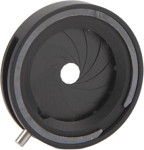Adjustable Iris Aperture Diaphragm 1.2 to 18mm, Manual Lens Adapter with 12 Blades, Aluminum Alloy Iris Diaphragm for Camera Microscope and Optical Instruments in Saudi Arabia