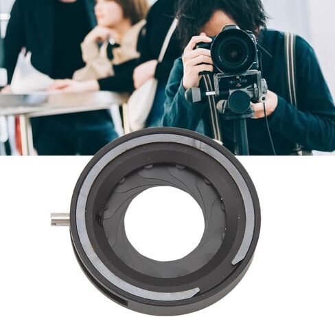 Adjustable Iris Aperture Diaphragm 1.2 to 18mm, Manual Lens Adapter with 12 Blades, Aluminum Alloy Iris Diaphragm for Camera Microscope and Optical Instruments in Saudi Arabia