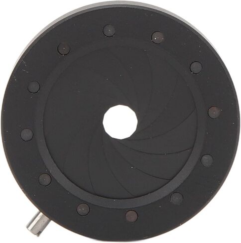 Adjustable Iris Aperture Diaphragm 1.2 to 18mm, Manual Lens Adapter with 12 Blades, Aluminum Alloy Iris Diaphragm for Camera Microscope and Optical Instruments in Saudi Arabia