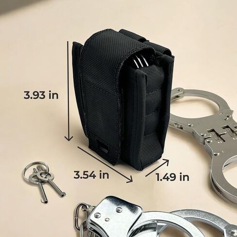 حقيبة أصفاد Molle شديدة التحمل - حافظة أصفاد مثالية لحزام الخدمة أو حقيبة Molle للسترة - متوافقة مع ASP/مفصلة/سلسلة/قابلة للطي in Kuwait