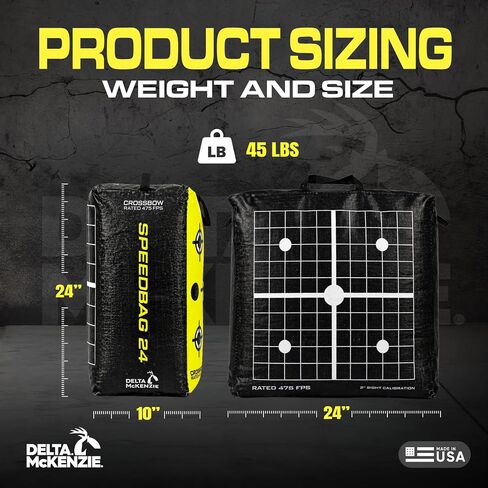 Delta McKenzie Speedbag 24" Archery Target - High Performance 475 FPS Dual-Sided Bag Target for Compound Bows & Crossbows - Field Point Compatible with Easy Arrow Removal in Saudi Arabia