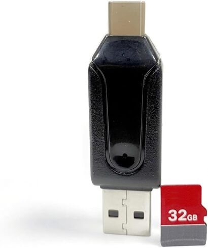 AURSINC NanoVNA USB C & USB 3.0 OTG Card Reader and 2-in-1 Memory Card Reader with Dual Connectors Compatible with NanoVNA H Antenna Analyzer Ham Radio, Contained with 32GB Micro SD Card in Saudi Arabia