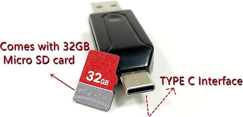 AURSINC NanoVNA USB C & USB 3.0 OTG Card Reader and 2-in-1 Memory Card Reader with Dual Connectors Compatible with NanoVNA H Antenna Analyzer Ham Radio, Contained with 32GB Micro SD Card in Saudi Arabia