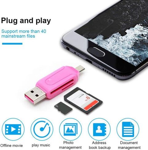 AURSINC NanoVNA USB C & USB 3.0 OTG Card Reader and 2-in-1 Memory Card Reader with Dual Connectors Compatible with NanoVNA H Antenna Analyzer Ham Radio, Contained with 32GB Micro SD Card in Saudi Arabia