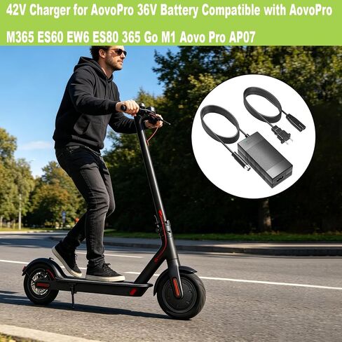 42V Charger for AovoPro 36V Battery Compatible with AovoPro M365 ES60 EW6 ES80 365 Go M1 Aovo Pro AP07 Power Adapter Cord in Kuwait