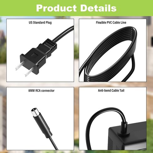 42V Charger for AovoPro 36V Battery Compatible with AovoPro M365 ES60 EW6 ES80 365 Go M1 Aovo Pro AP07 Power Adapter Cord in Kuwait