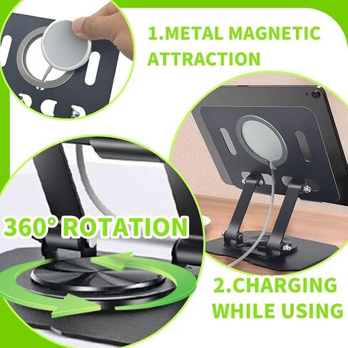 Metal Rotating Tablet Computer Cooling Stand, Folding and Portable Support Frame, Lazy Person Support Frame in Saudi Arabia