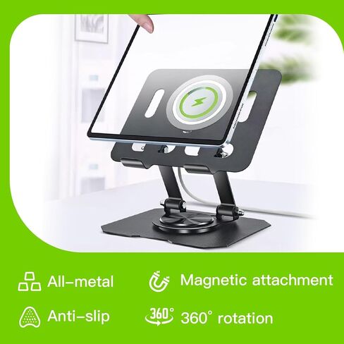 Metal Rotating Tablet Computer Cooling Stand, Folding and Portable Support Frame, Lazy Person Support Frame in Saudi Arabia