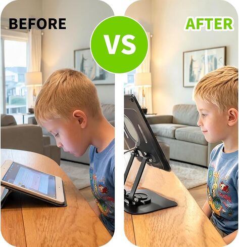 Metal Rotating Tablet Computer Cooling Stand, Folding and Portable Support Frame, Lazy Person Support Frame in Saudi Arabia