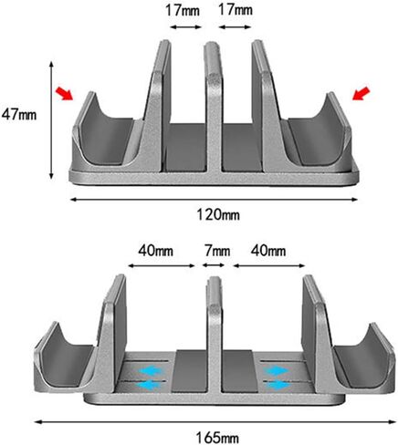 Vertical Laptop Stand Adjustable Desktop Dock in Saudi Arabia
