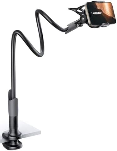 Lamicall Ultra Lightweight Laptop Stand for Desk + Gooseneck Phone Holder for Bed in Kuwait