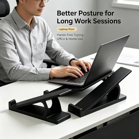 Clip‑On Laptop Stand 2 Pack, Ergonomic Plastic Riser for Notebook Cooling in Saudi Arabia