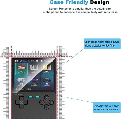 2 Pack Compatible with Trimui Brick Screen Protector,Full Coverage 9H Tempered Glass Film,HD Clear Scratch Resistant,Bubble-Free for Trimui Brick Retro Game Screen Protector in Saudi Arabia