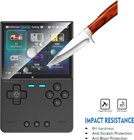 2 Pack Compatible with Trimui Brick Screen Protector,Full Coverage 9H Tempered Glass Film,HD Clear Scratch Resistant,Bubble-Free for Trimui Brick Retro Game Screen Protector in Saudi Arabia