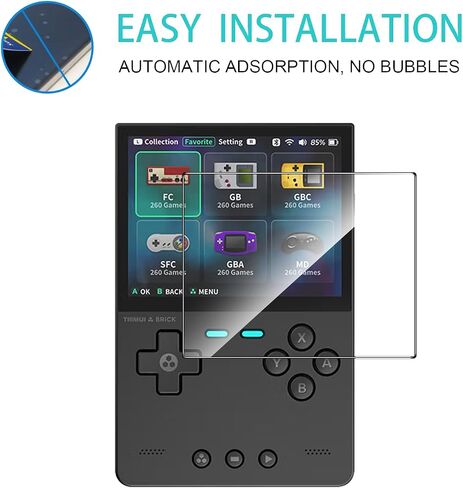 2 Pack Compatible with Trimui Brick Screen Protector,Full Coverage 9H Tempered Glass Film,HD Clear Scratch Resistant,Bubble-Free for Trimui Brick Retro Game Screen Protector in Saudi Arabia