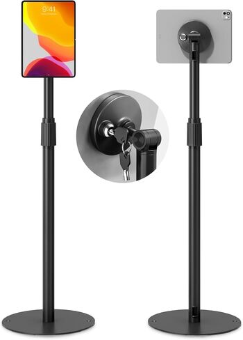 monTEK Anti-Theft Tablet Floor Stand, Security Lock, Fit 7-15", Black in Kuwait