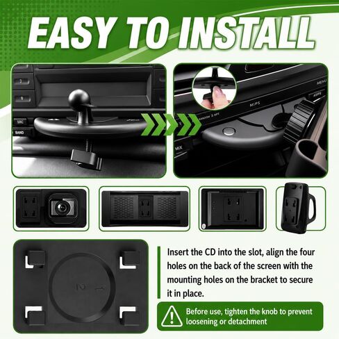 CD Slot Mount for Carplay Screen 360° Rotatable,Triangle Stabilizing Support Carplay Screen Mount Holder,Universal Portable CD Mounts for Carplays Screens Dashcam GPS in Saudi Arabia