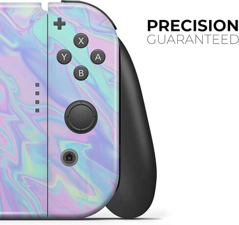 Design Skinz - Compatible with Nintendo Switch OLED Console Bundle - Skin Decal Protective Scratch-Resistant Removable Vinyl Wrap Cover - Iridescent Dahlia v1 in Kuwait